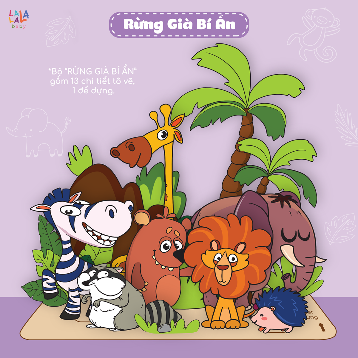 Tranh tô màu gỗ kèm bút màu Lalala baby Paint Play - Ảnh 5