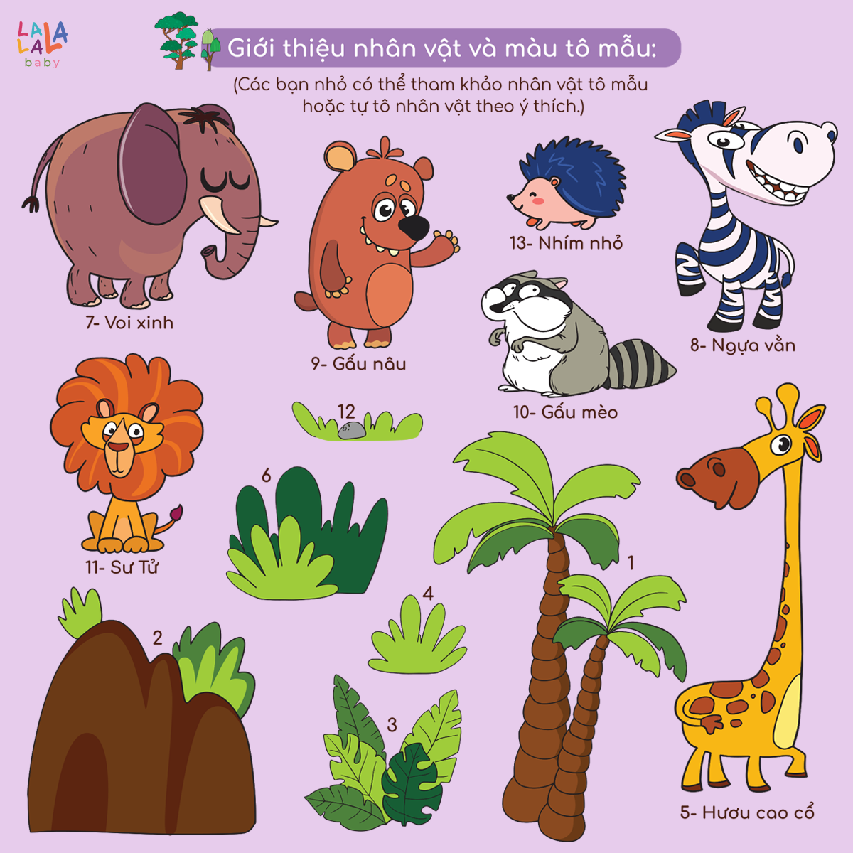 Tranh tô màu gỗ kèm bút màu Lalala baby Paint Play - Ảnh 9