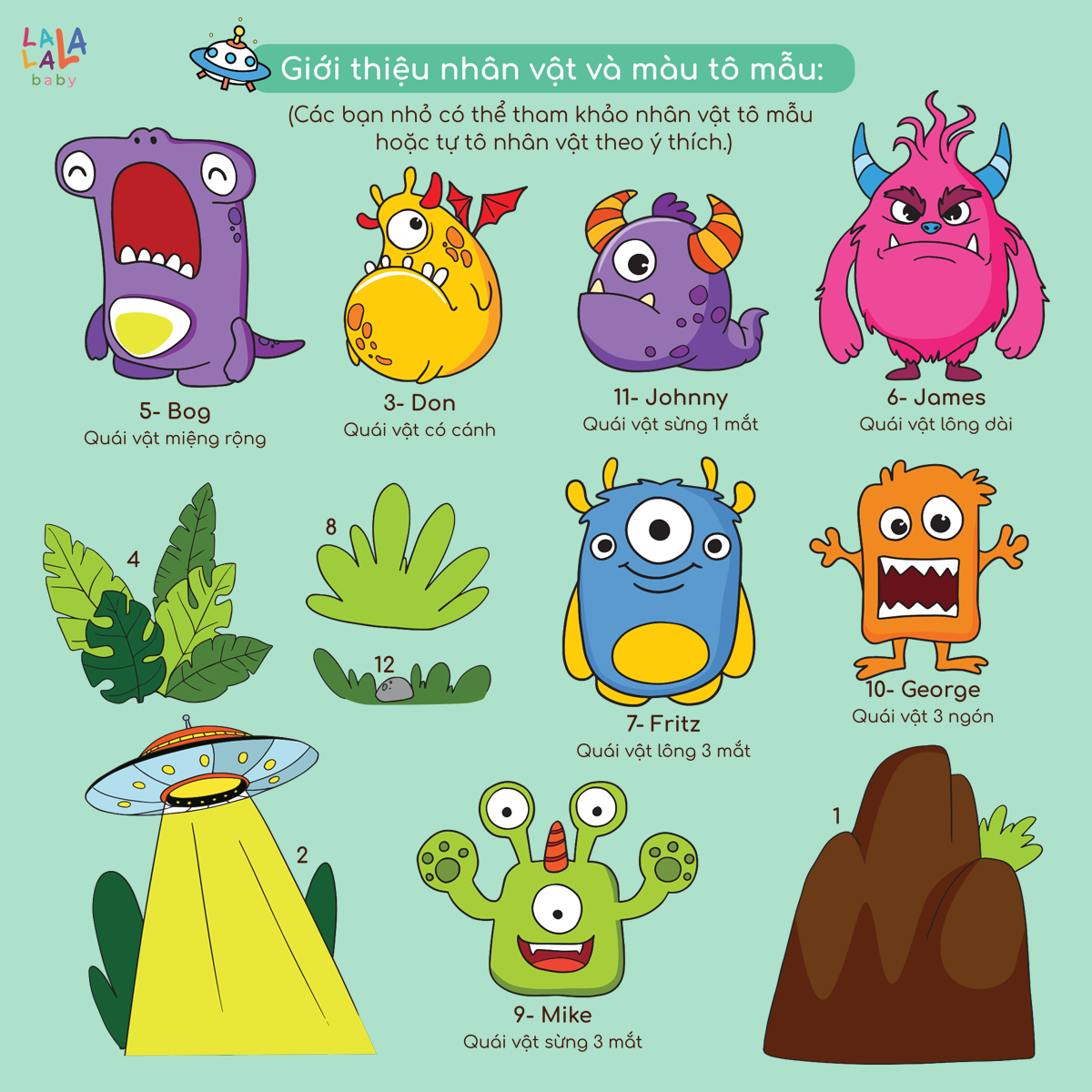 Tranh tô màu gỗ kèm bút màu Lalala baby Paint Play - Ảnh 7