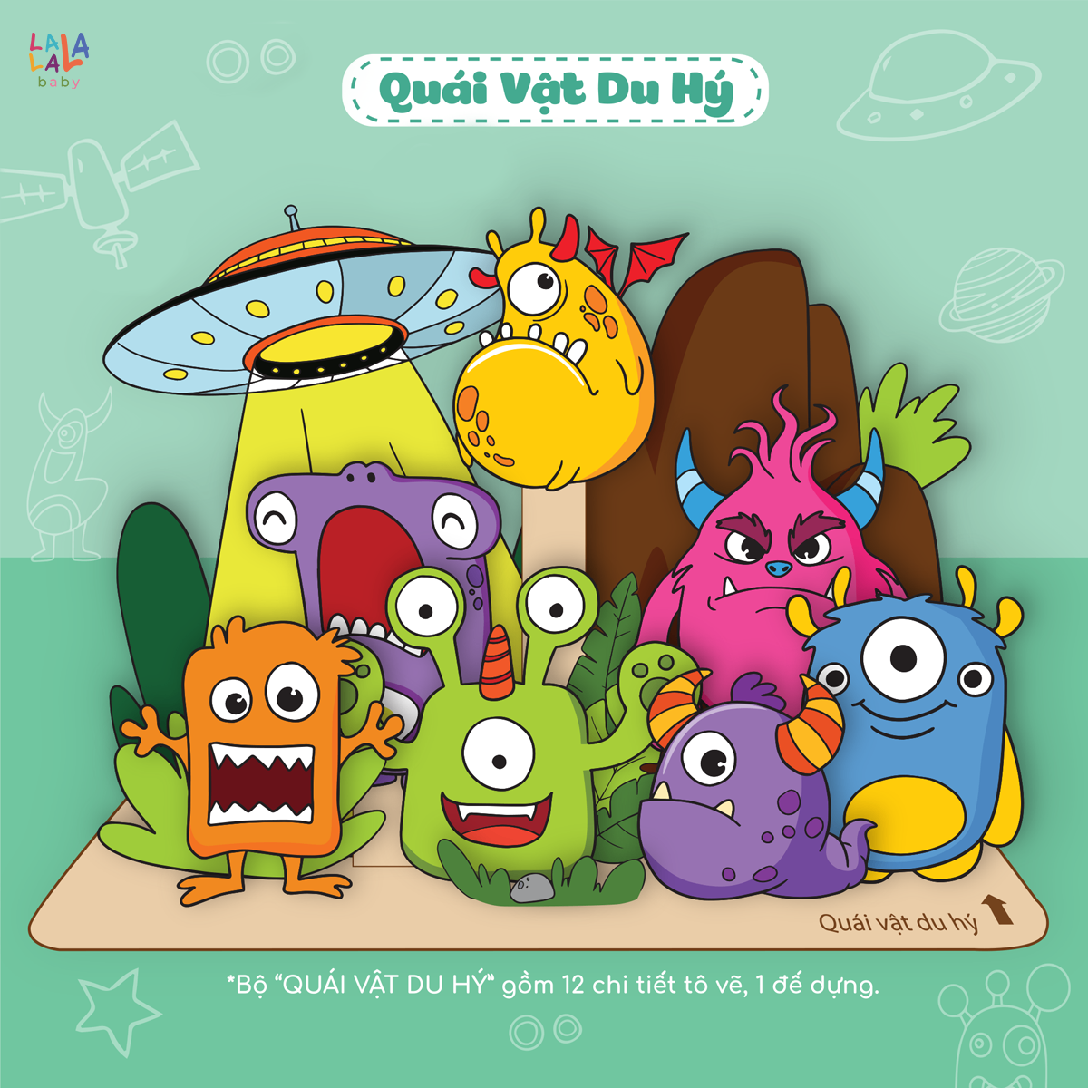 Tranh tô màu gỗ kèm bút màu Lalala baby Paint Play - Ảnh 3