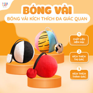 Bóng vải cho bé Xúc Xắc vui nhộn Lalala baby đồ chơi hình khối kích thích thị giác cho trẻ sơ sinh