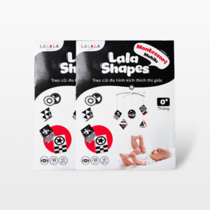 Đồ chơi treo nôi kích thích thị giác 5D Lala Shapes treo cũi đen trắng đỏ cho bé sơ sinh của Lalala baby