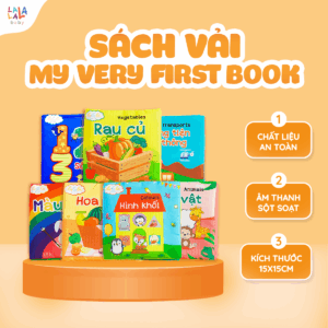 Sách Vải Cho Bé Sơ Sinh Lalala Baby đa Tương Tác thị giác. My Very First book 8 chủ đề 15x15cm, 12 trang