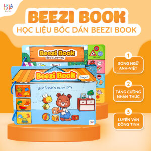 Sách bóc dán busy book cho bé Lalala baby nhiều chủ đề đa dạng, song ngữ Anh Việt