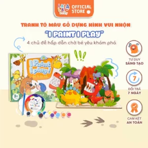 Tranh tô màu gỗ kèm bút màu Lalala baby Paint Play